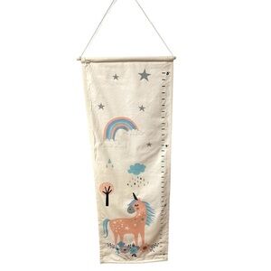Cloth Height Hanging Chart Baby Little Girl Nursery Room Decor Unicorn Rainbow